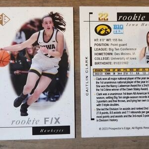 Caitlin Clark 2023 Prospectors Edge Iowa Hawkeyes Guard Rookie Card.